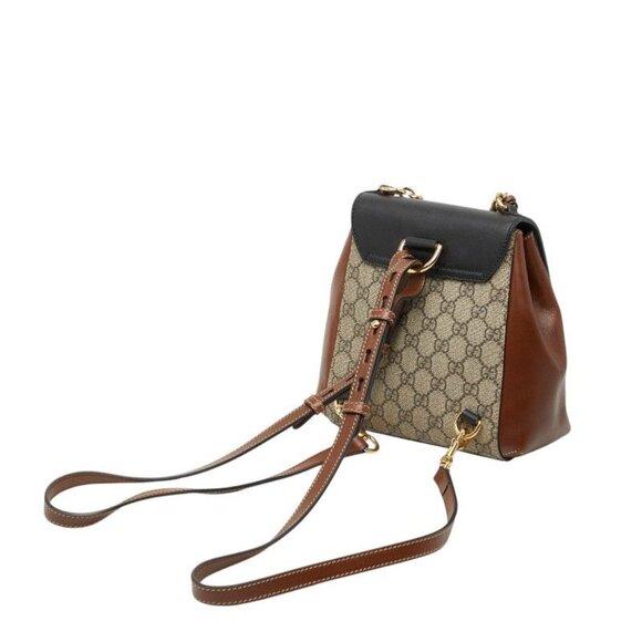 Gucci GG Supreme Padlock Backpack Beige Multicolor Leather main image 5